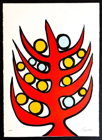 Lithografie Calder - Alexander Calder ( 1898 – 1976 ) – L’albero del bene e del male – color lithograph on paper – 1975