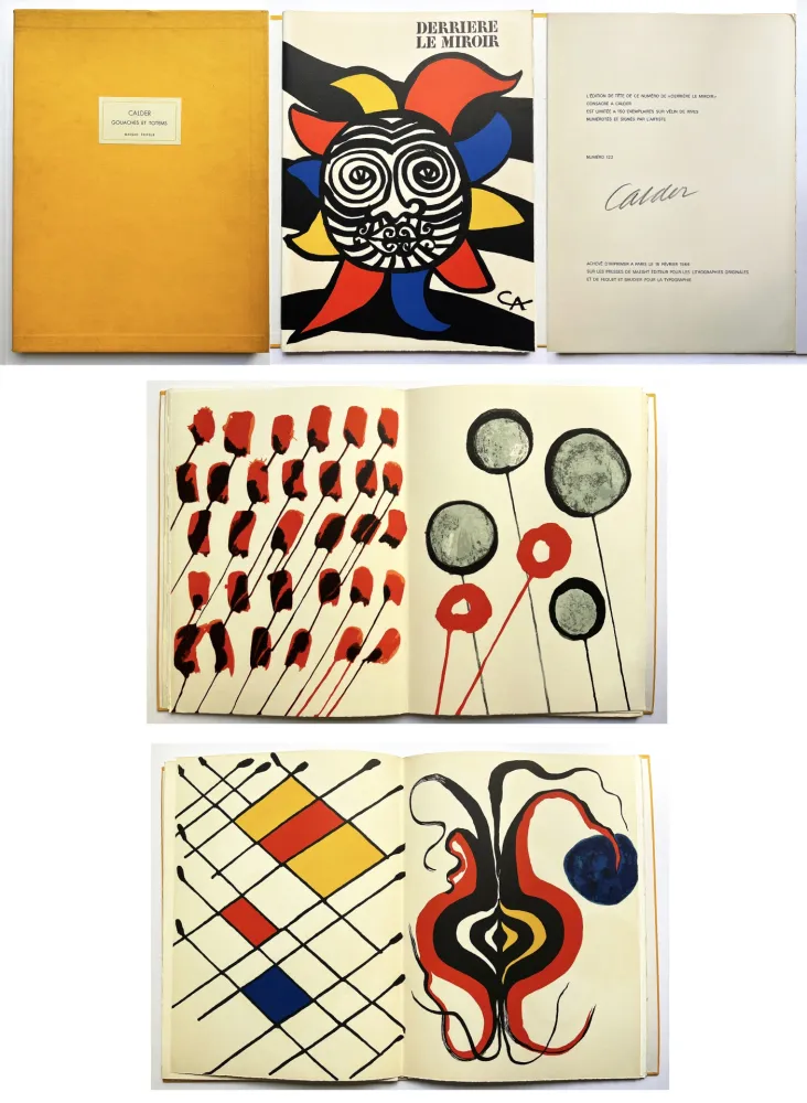Geïllustreerd Boek Calder - CALDER, oiseleur du fer. Derrière Le Miroir n° 156 Deluxe,signé. 9 lithographies (1966)