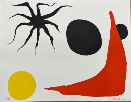 Lithografie Calder - Chaussette Rouge