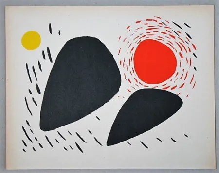 Lithografie Calder - Composition pour XXe Siècle