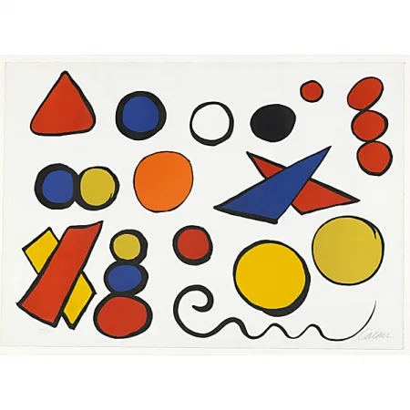 Lithografie Calder - Composition with Circles, Triangles and other Shapes 