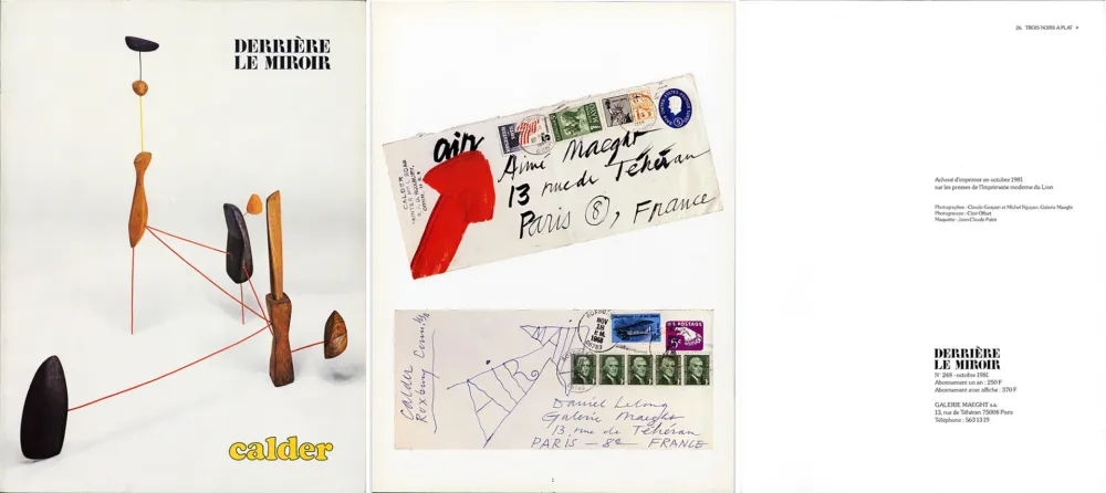 Geïllustreerd Boek Calder - DERRIÈRE LE MIROIR N°248: 30 mobiles, stabiles et machines motorisées (1981).