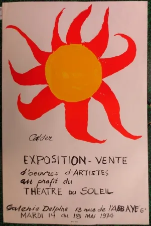 Lithografie Calder - Expo 74 - Galerie Delpire  au profit du théâtre du soleil