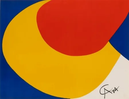 Lithografie Calder - FLYING COLORS (planche 1) 1974. 