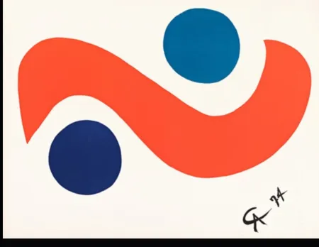 Lithografie Calder - FLYING COLORS (planche 3) 1974