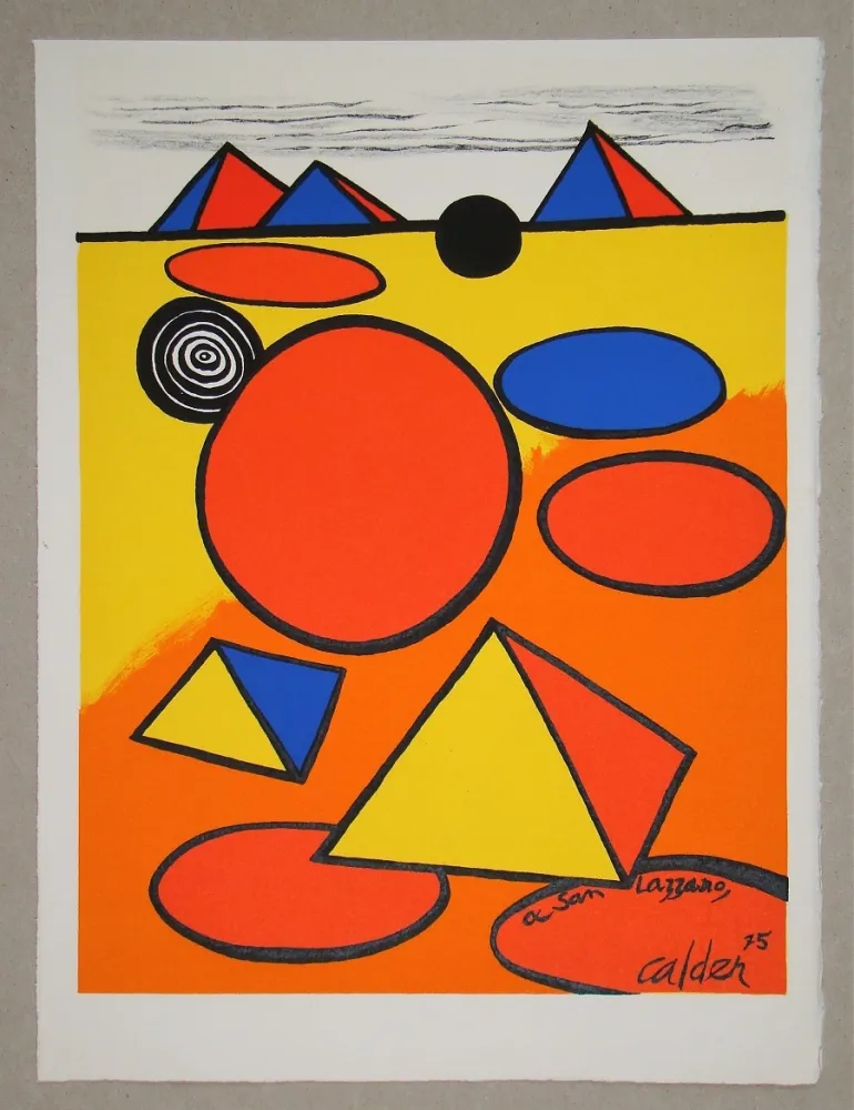 Lithografie Calder - Hommage à San Lazzaro