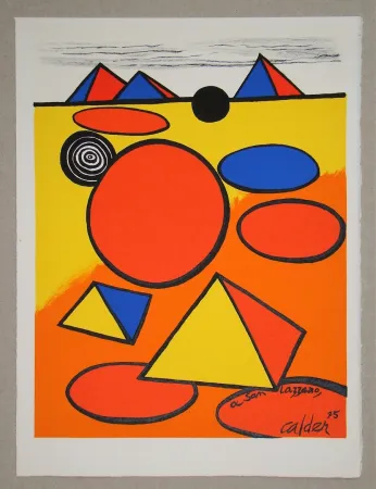 Lithografie Calder - Hommage à San Lazzaro