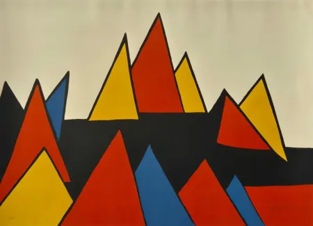 Lithografie Calder - Horizontal Pyramides