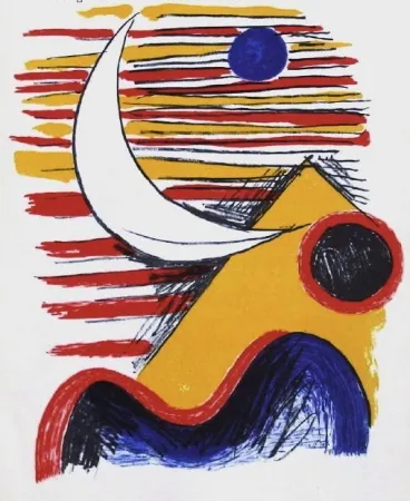 Lithografie Calder - La lune et la Montagne