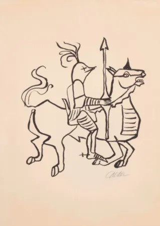 Lithografie Calder - Le Chevalier