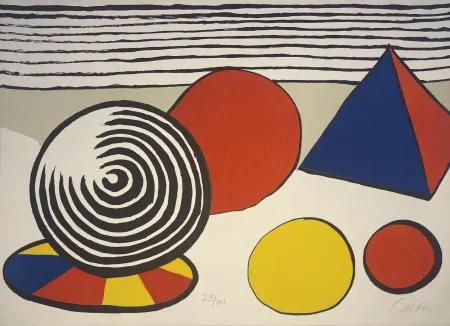 Lithografie Calder - Le point de non retour / The Point of No Return from La Memoire Elementaire
