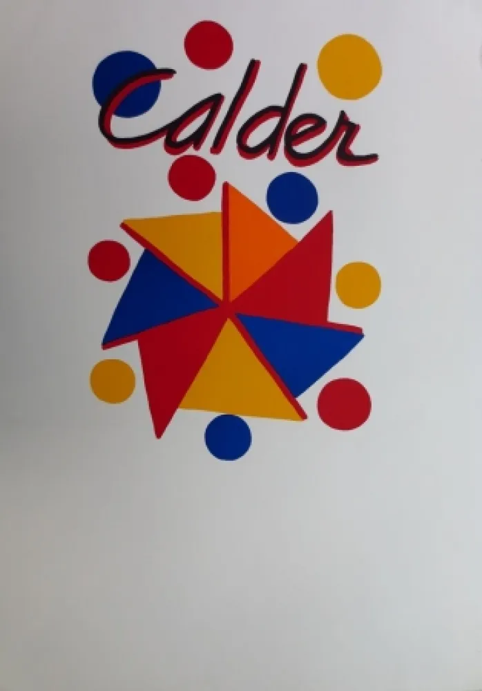 Lithografie Calder - Moulin à vent en couleurs Expo 73, Galerie Maeght