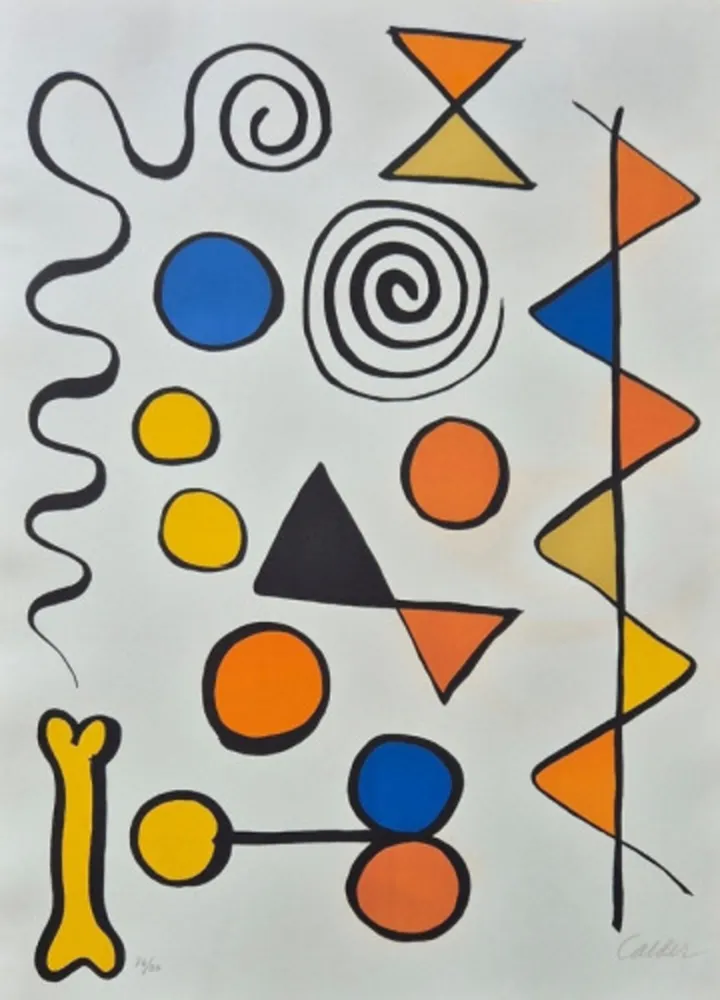 Lithografie Calder - Os et Serpent