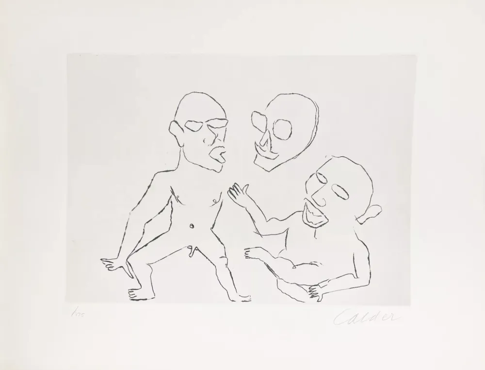 Gravure Calder - Santa Claus III