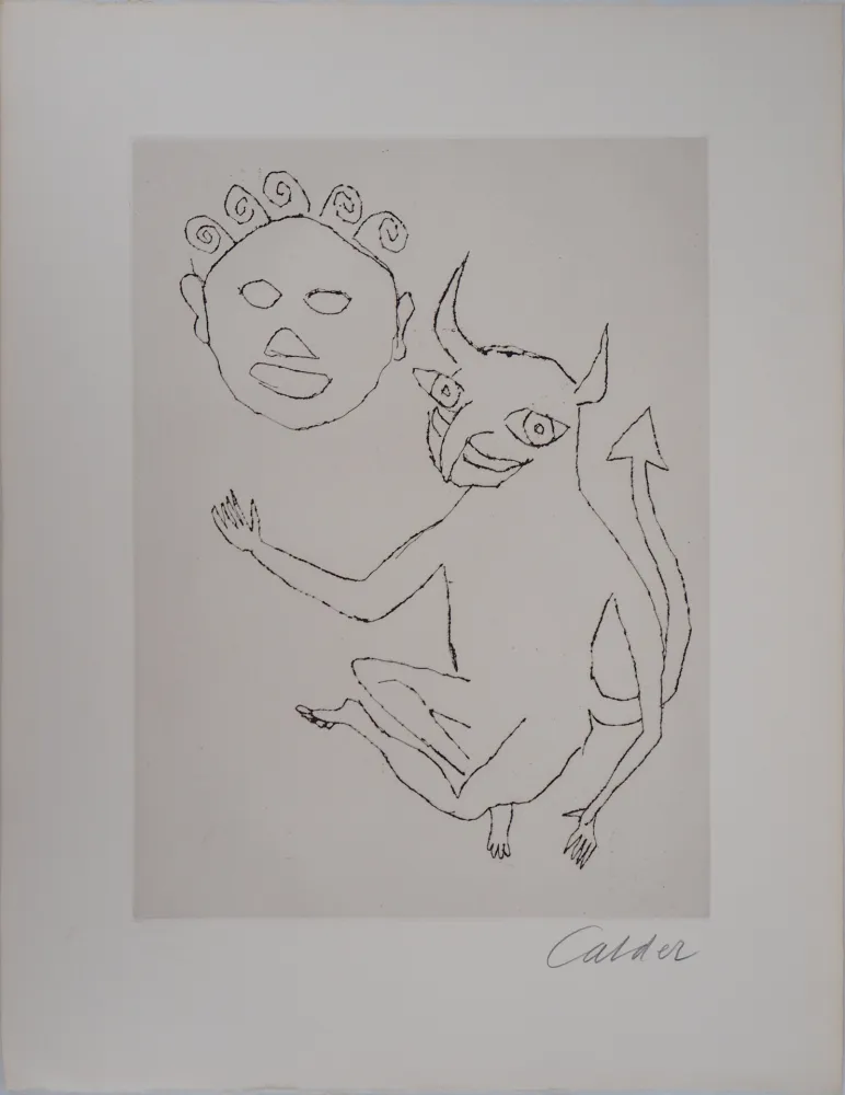 Gravure Calder - Santa Claus : le Petit Diable