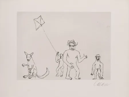 Gravure Calder - Santa Claus VII