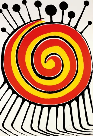 Lithografie Calder - Spirale millepiedi