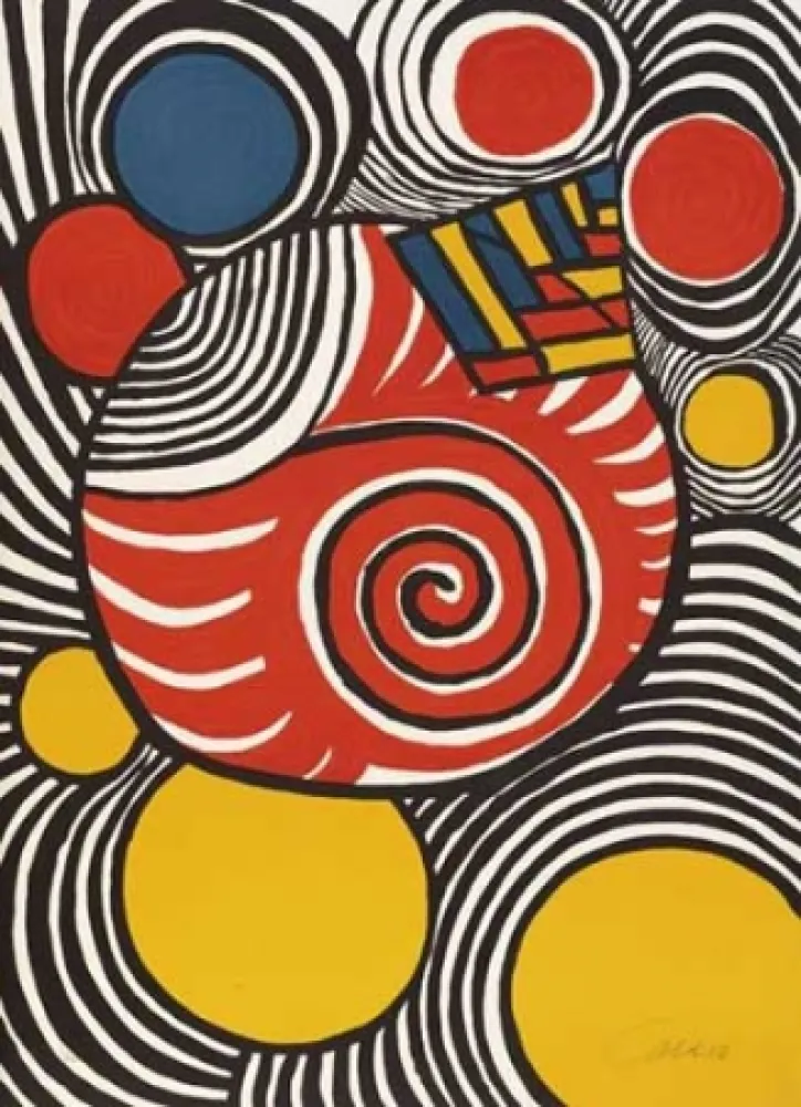 Lithografie Calder - Spirales et pyramides