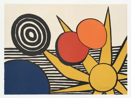 Lithografie Calder - Sun with Planets