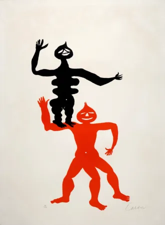 Lithografie Calder - The Acrobats, c. 1975 - Hand-signed