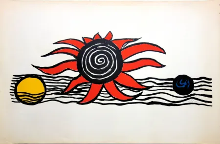 Lithografie Calder - The red sun