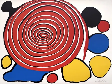 Lithografie Calder - Untitled (Red Spiral)
