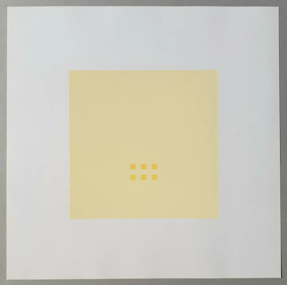 Zeefdruk Calderara - Luce spazio immagine (Tav. 3)