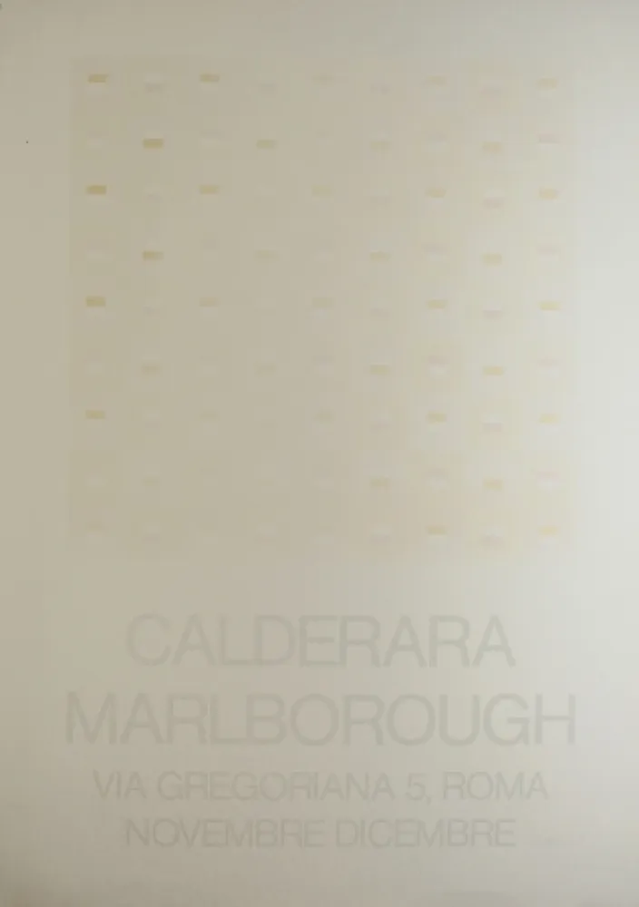 Zeefdruk Calderara - Marlborough (SIGNED silkscreen exhibition poster on fine paper)