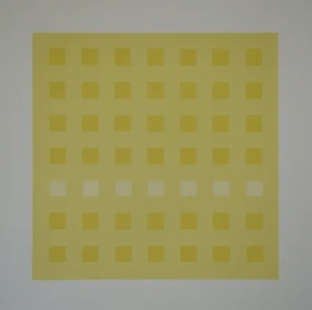 Zeefdruk Calderara - Yellow Squares