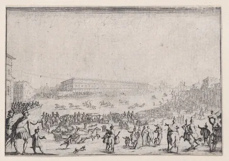 Ets Callot - La course de chevaux sur la place Pitti a Florence / The Horse Race on the Piazza Pitti in Florence, from 