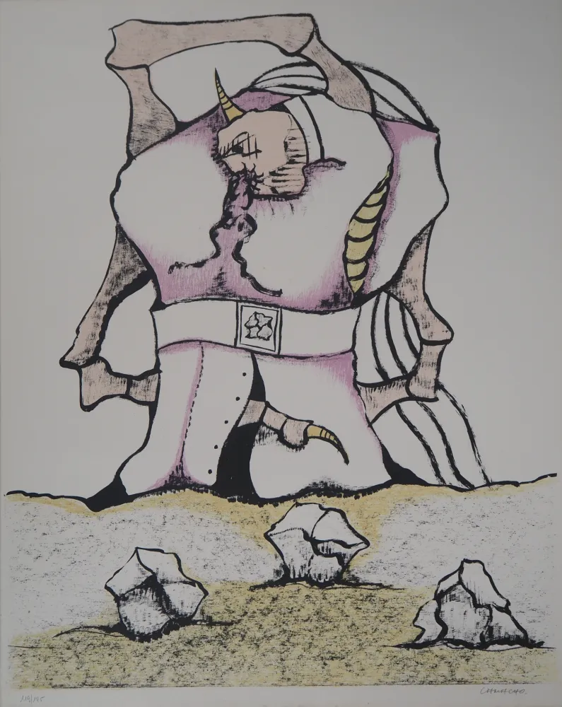 Lithografie Camacho  - Colosse de Pierre