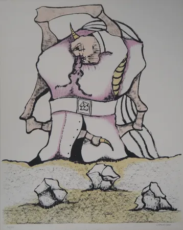 Lithografie Camacho  - Colosse de Pierre