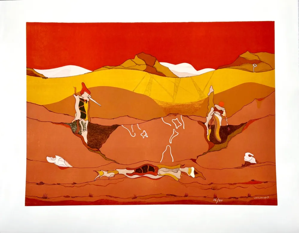 Lithografie Camacho  - Paysage