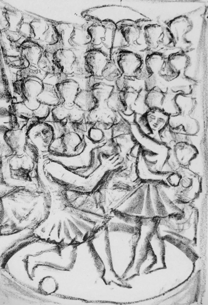 Lithografie Campigli - Acrobati