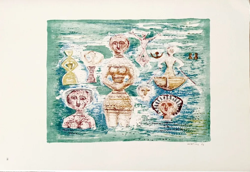 Lithografie Campigli (After) - Bagnanti