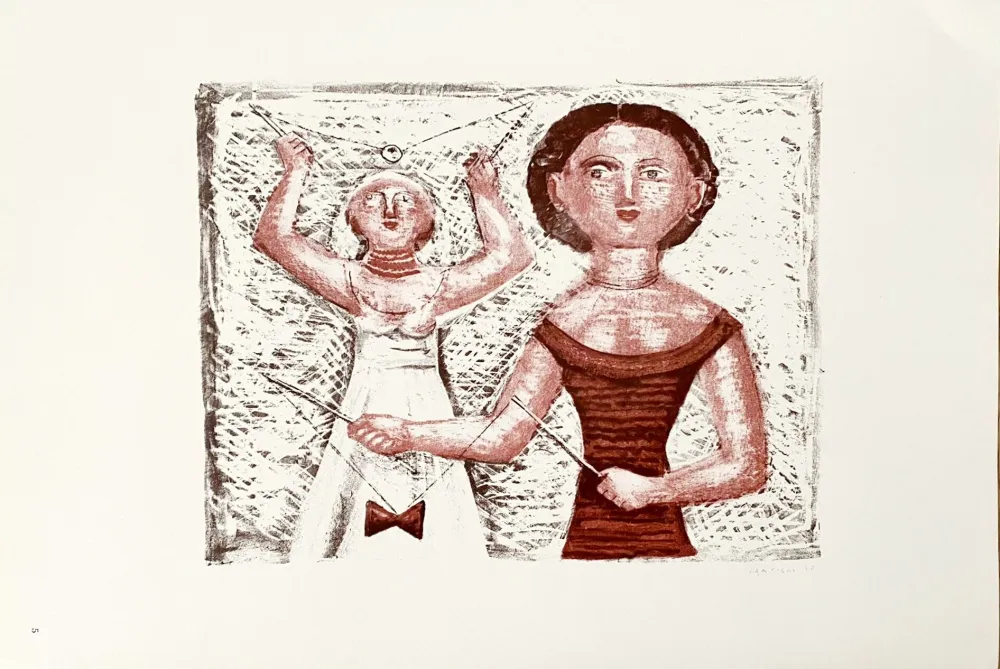 Lithografie Campigli (After) - Gioco Del Diabolo
