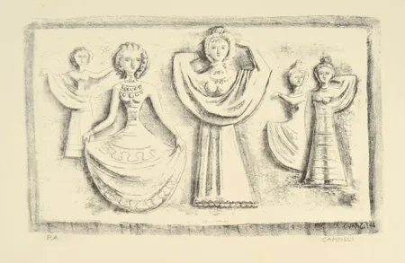 Lithografie Campigli - DANZE NOTTURNE, 1944