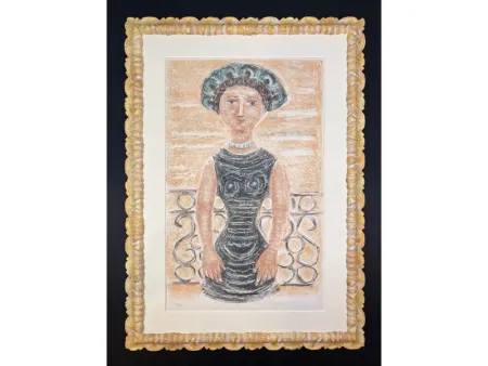 Lithografie Campigli - Donna al balcone