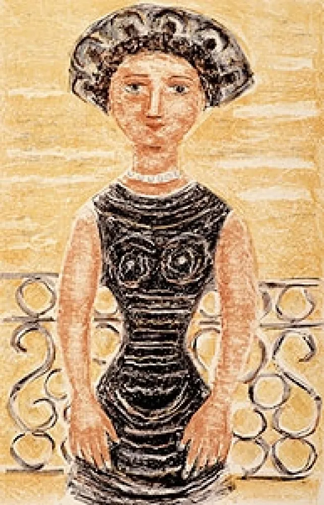 Lithografie Campigli - Donne al balcone