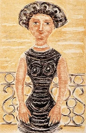 Lithografie Campigli - Donne al balcone