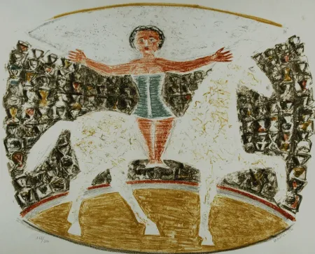 Lithografie Campigli - La cavallerizza