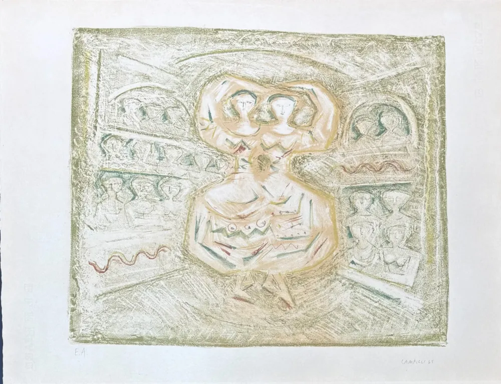Lithografie Campigli - Massimo Campigli (1895–1971) - Danzatrici - lithograph on paper - 1965