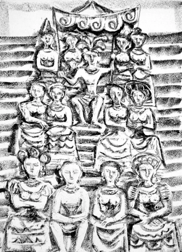 Lithografie Campigli - Minosse