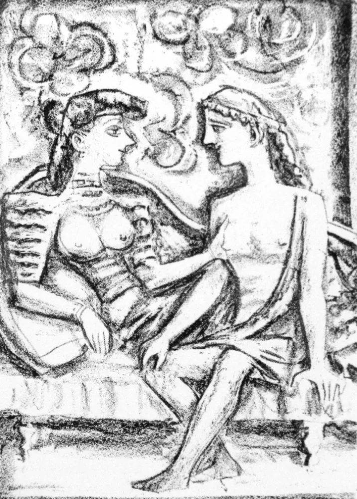 Lithografie Campigli - Seduzione