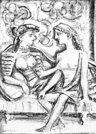 Lithografie Campigli - Seduzione