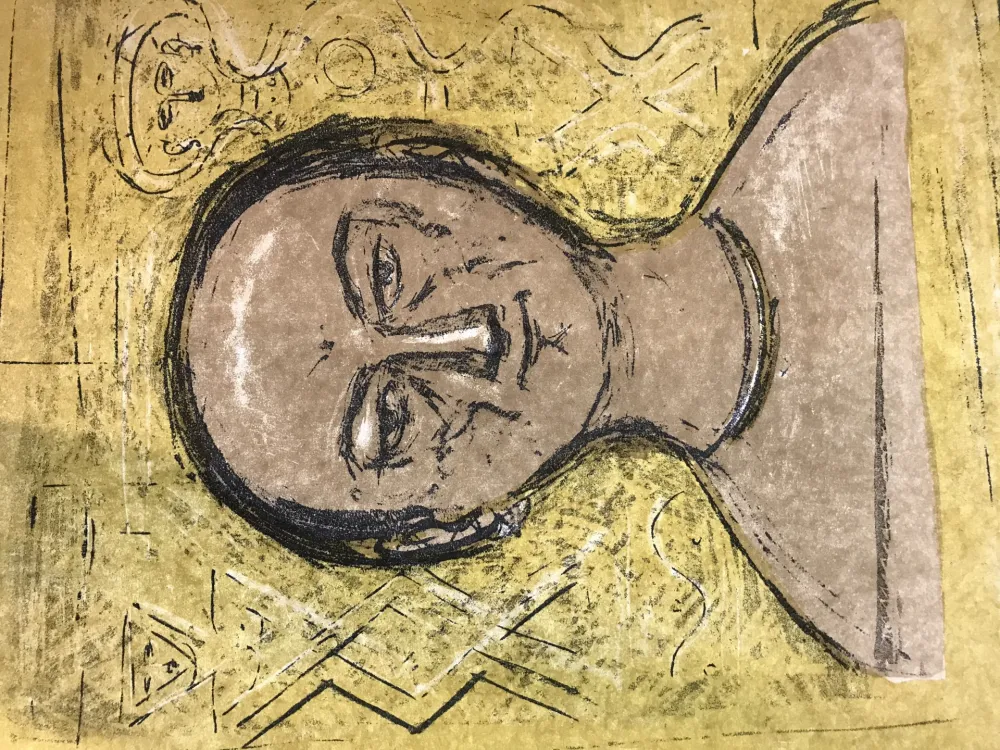 Lithografie Campigli - Selbstbildnis