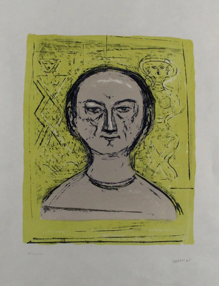 Lithografie Campigli - Selbstbildnis / Self-Portrait