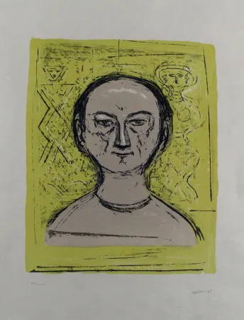 Lithografie Campigli - Selbstbildnis / Self-Portrait