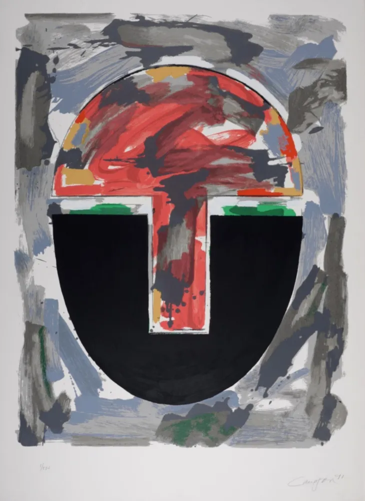 Zeefdruk Canogar - Composition