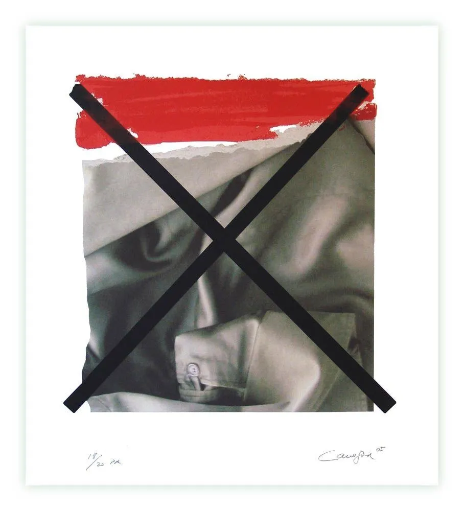 Zeefdruk Canogar - Don Quijote y los molinos